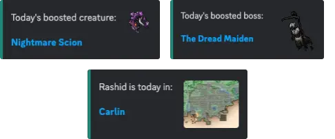 ExivaBOT Boosted Creature for Tibia players