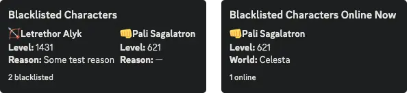 ExivaBOT Blacklist for Tibia players