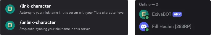 ExivaBOT Auto Nickname for Tibia players